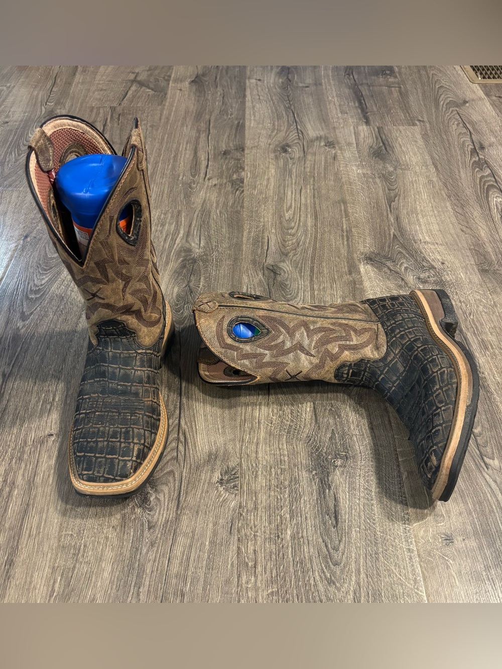 TWISTED X Men’s Lite Western Work Cowboy Boots - Alloy Square Toe Mens size 8.5D
